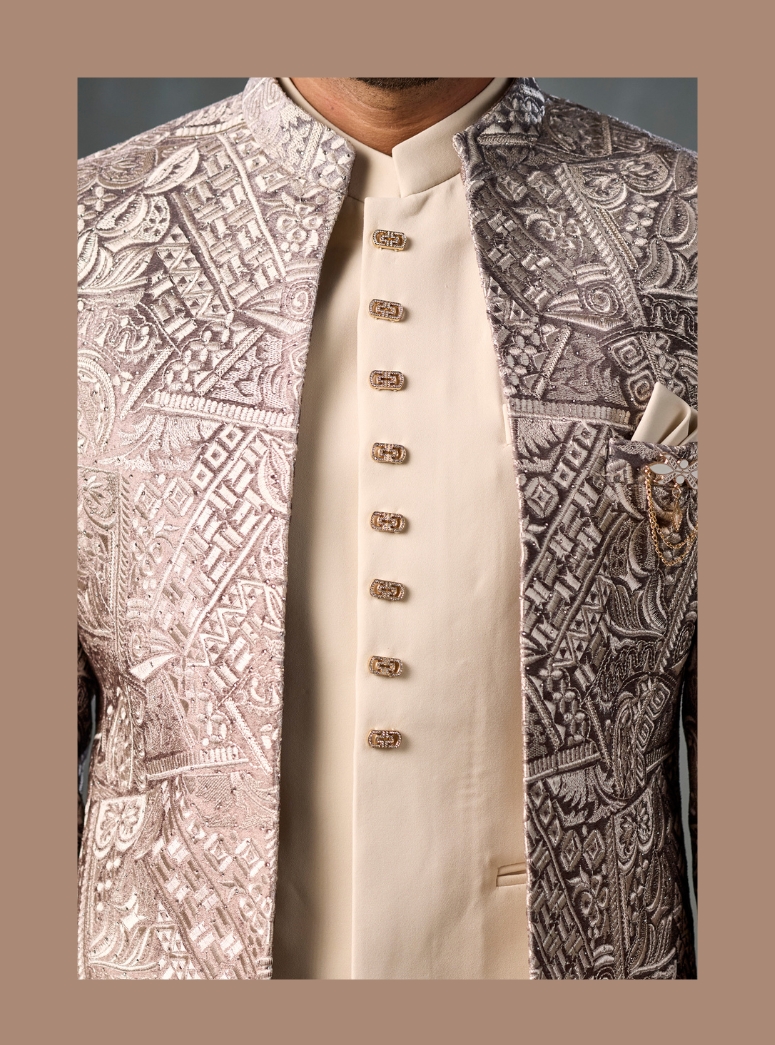 EXQUISITE BIGE JODHPURI SUIT